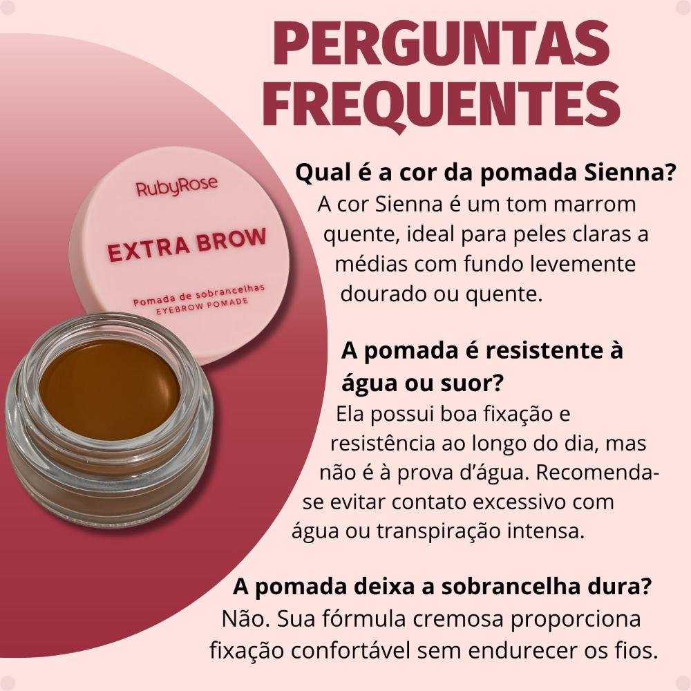 Pomada de Sobrancelhas Ruby Rose Extra Brow Sienna Hb-E2502-1 Sienna 6
