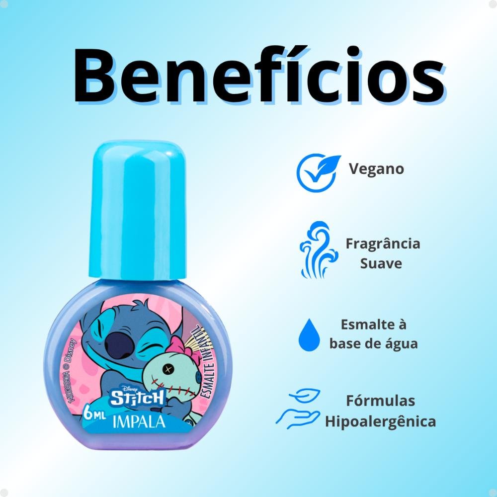 Esmalte Infantil Impala Disney Stitch Ohana Quer Dizer Família 6ml Ohana Quer Dizer Família 2