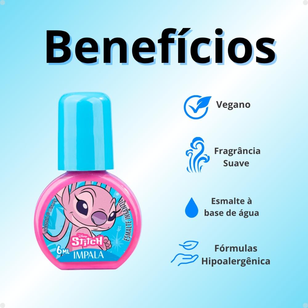 Esmalte Infantil Impala Disney Stitch Amizade de Outro Planeta 6ml Amizade de Outro Planeta 2