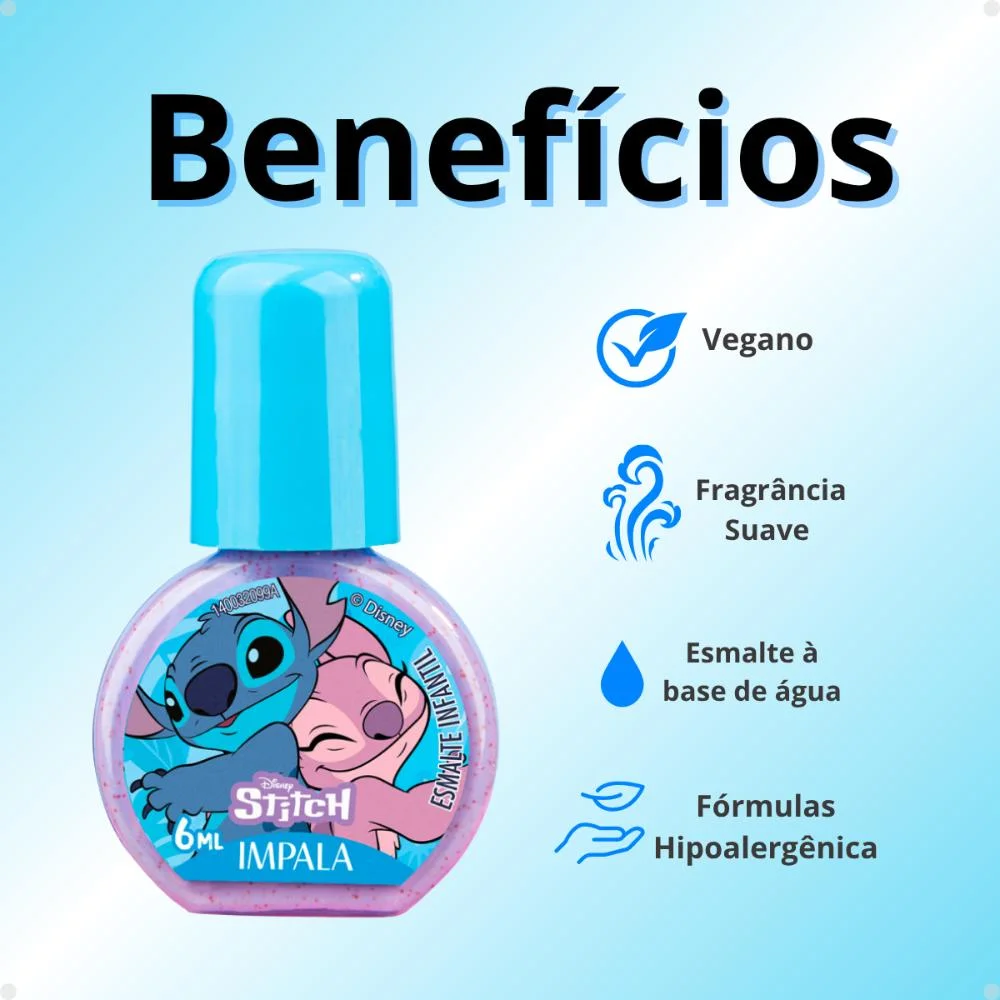 Esmalte Infantil Impala Disney Stitch Nunca Abandonar 6ml Nunca Abandonar 2