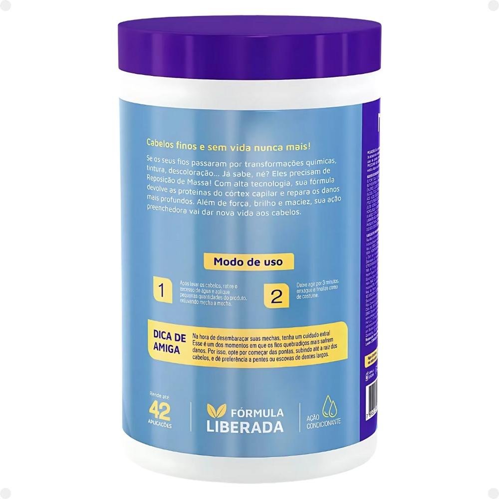 Creme De Tratamento Embelleze Novex Reposição De Massa 1kg 1kg 3