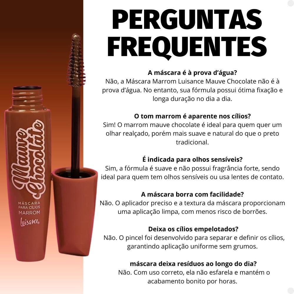 Máscara Para Cílios Marrom Luisance Mauve Chocolate 12ml Mauve Chocolate 5