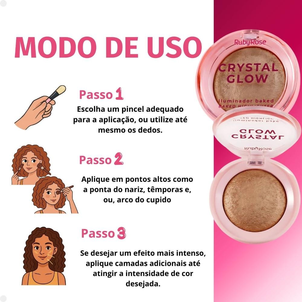 Iluminador Baked Ruby Rose Crystal Glow Opal Shine Hb-m700-4 Opal Shine 5