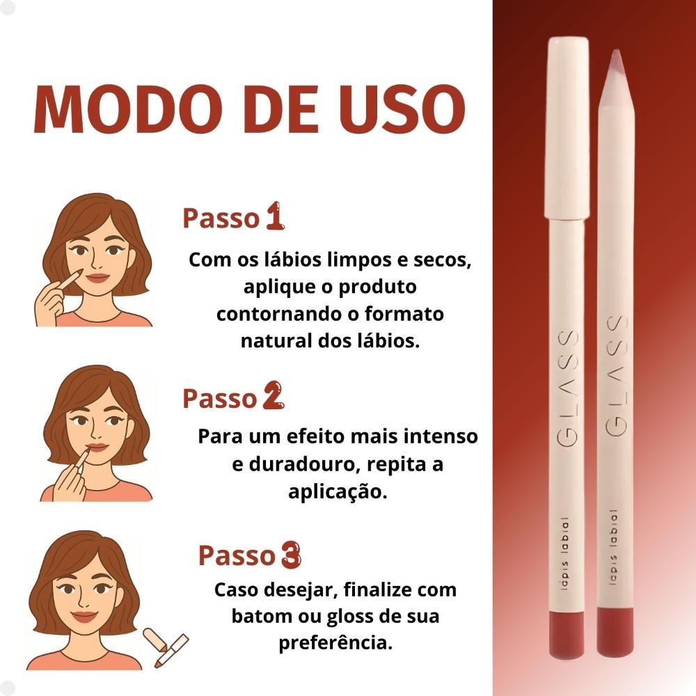 Lápis Labial Ruby Rose Glass LL06 1,4g Hb-549-6 Cor LL06 4