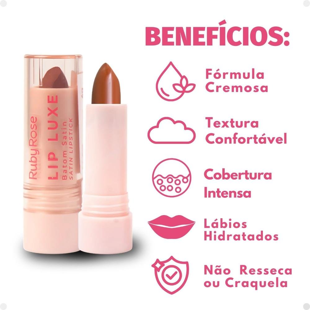 Batom Satin Ruby Rose Lip Luxe LL50 Hb-L6000-5 Cor LL50 2
