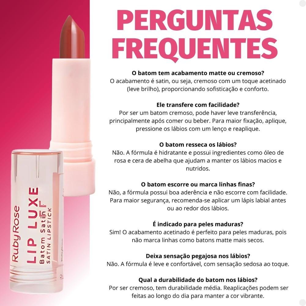 Batom Satin Ruby Rose Lip Luxe LL70 Hb-L6000-7 Cor LL70 5