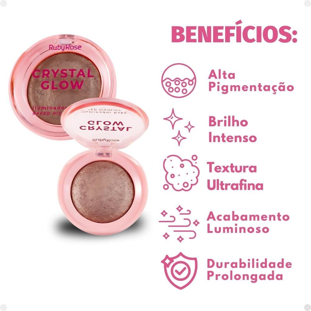 Iluminador Baked Ruby Rose Crystal Glow Bronze Bliss Hb-m700-8 Bronze Bliss 2