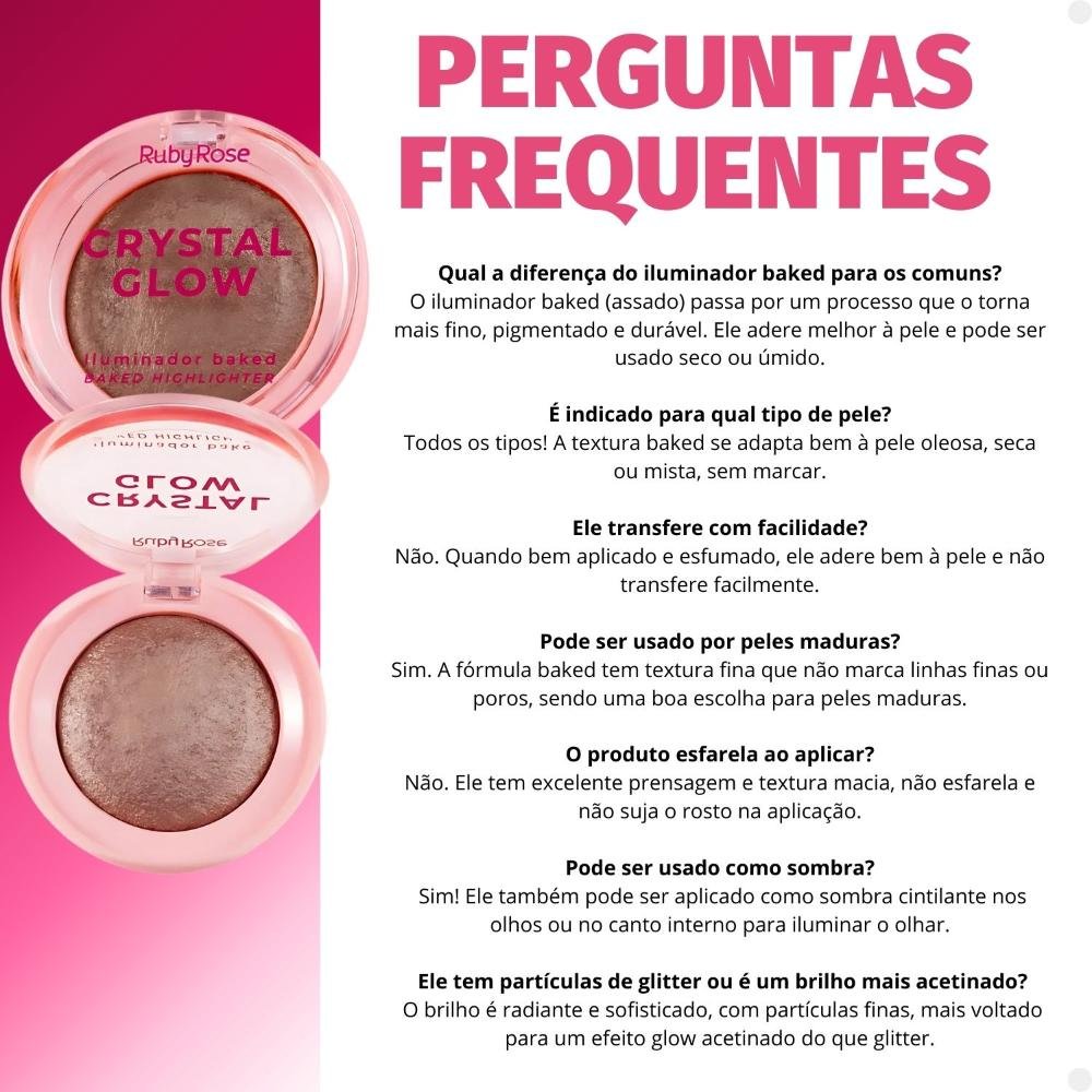Iluminador Baked Ruby Rose Crystal Glow Bronze Bliss Hb-m700-8 Bronze Bliss 6