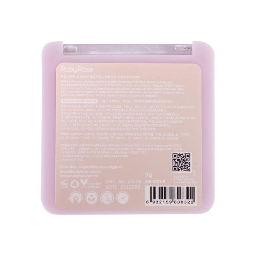 Blush Compacto Ruby Rose Bc50 Precious 7g Precious 6