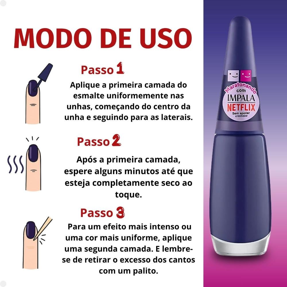 Esmalte Impala Netflix Maratonando Sem Spoiler 7,5ml Sem Spoiler 4