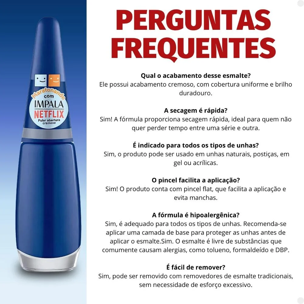 Esmalte Impala Netflix Maratonando Pular Abertura 7,5ml Pular Abertura 5