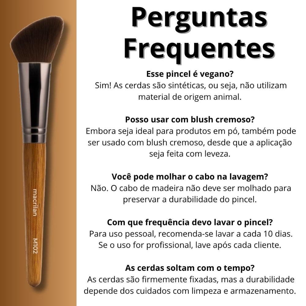 Pincel Blush Macrilan Linha Madeira M-102 ÚNICO 5
