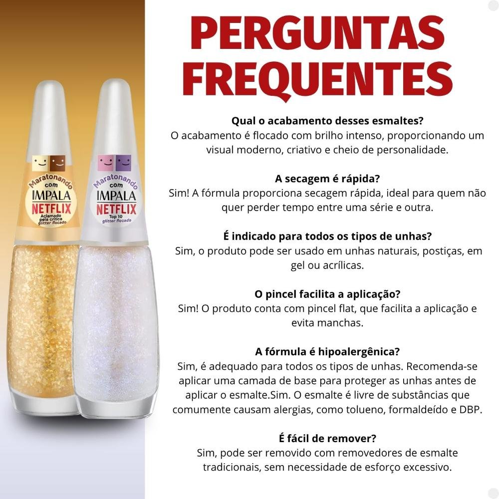 Kit Esmaltes Impala Netflix Maratonando: Top 10 e Aclamado Pela Crítica 7,5ml ÚNICO 5