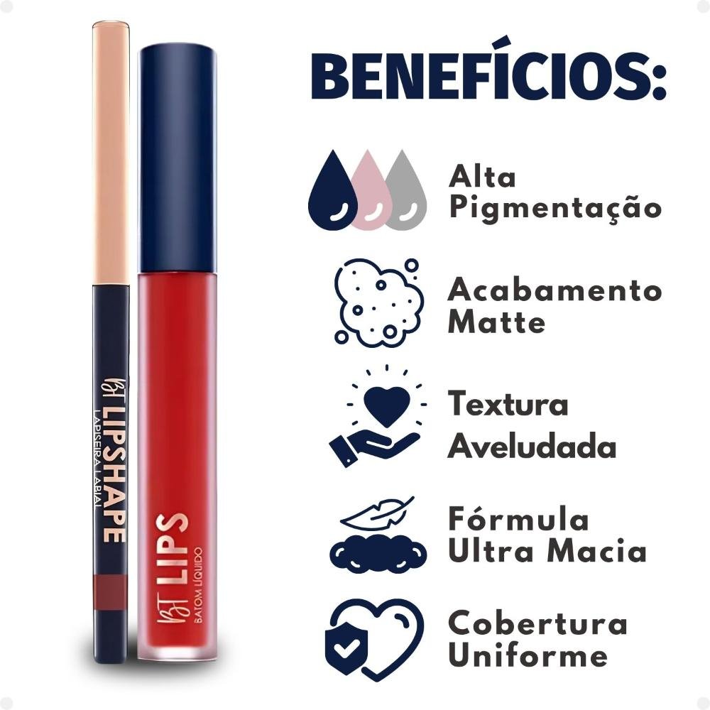 Kit Bruna Tavares Bt: Batom Líquido Bruna e Lapiseira Labial Red Carpet Red Carpet 2