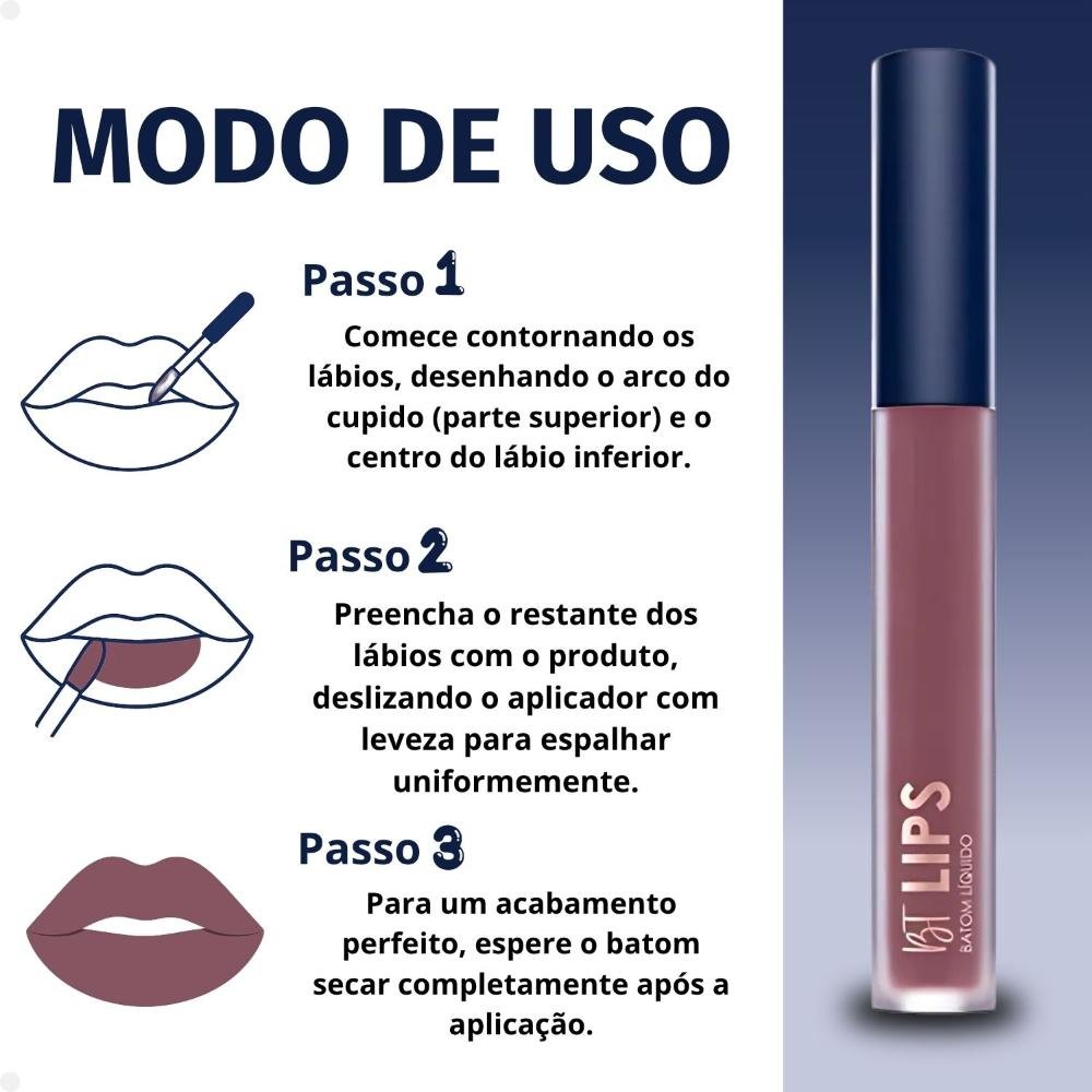 Batom Líquido Matte Bruna Tavares BT Lips Hermione 4ml Hermione 4