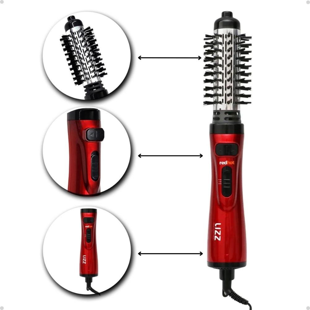 Escova Rotativa Lizz Red Hot 900W Bivolt Vermelho 3