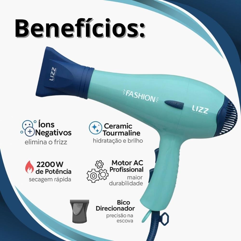 Secador Lizz Fashion Verde 2150w 127v 127V 2