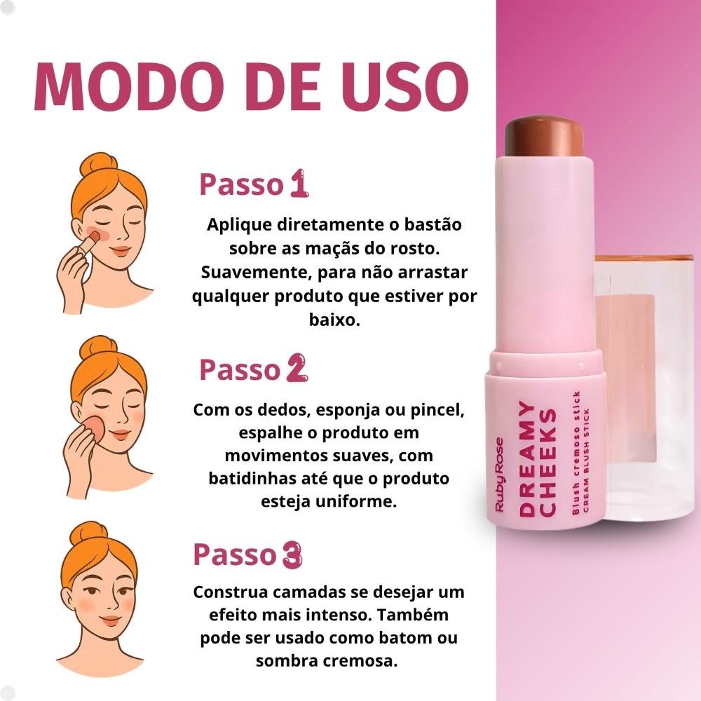 Blush Stick Ruby Rose Dreamy Cheeks Caramel Touch HB-M01-1 6,57g Caramel Touch 4