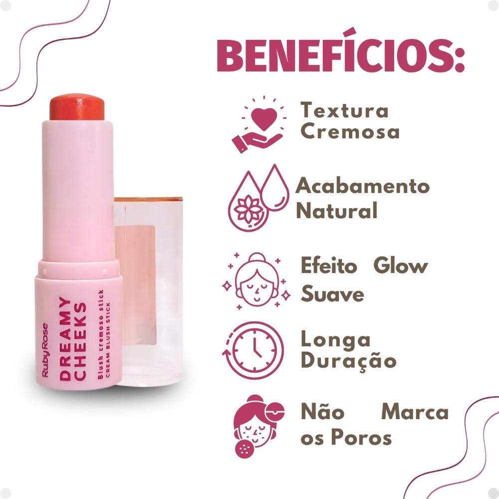 Blush Stick Ruby Rose Dreamy Cheeks Solar Orange HB-M01-8 6,57g Solar Orange 2