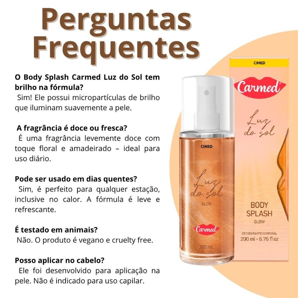 Body Splash Carmed Luz do Sol 200ml 200ml 6