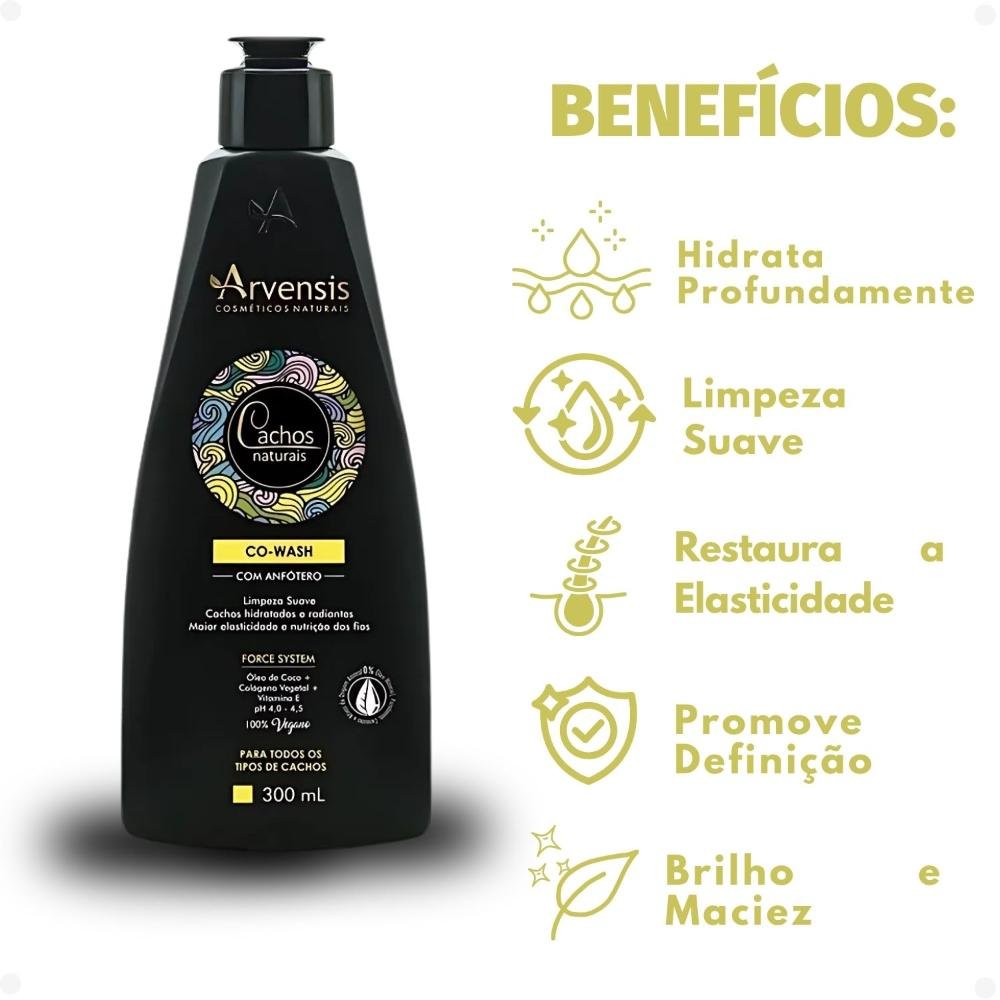 Co-Wash Arvensis Cachos Naturais Todos Os Tipos De Cachos 300ml 300ml 2