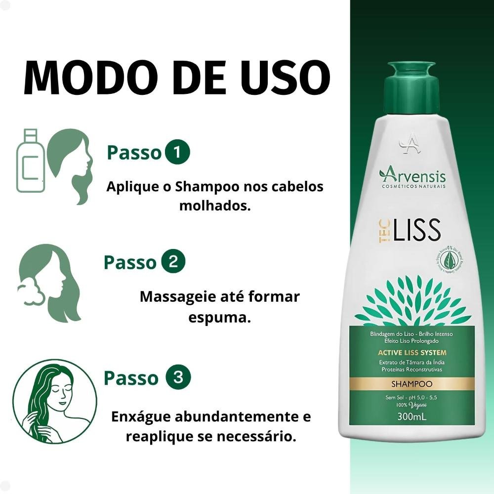 Shampoo Arvensis Tec Liss 300ml 300ml 4