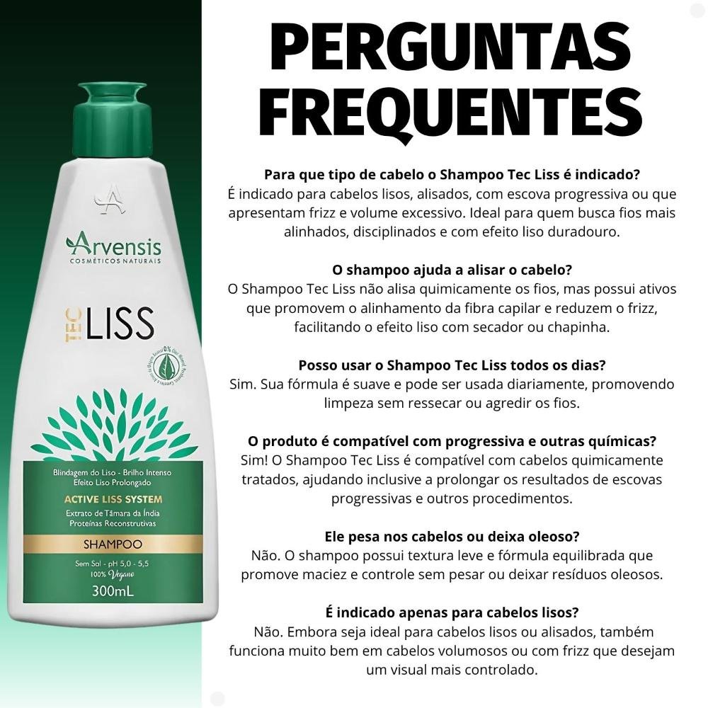 Shampoo Arvensis Tec Liss 300ml 300ml 5