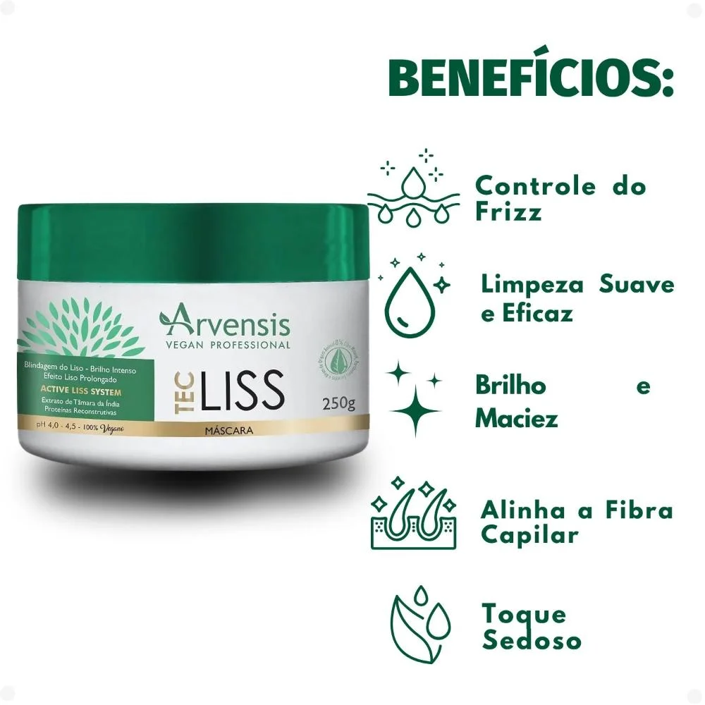Máscara Arvensis Tec Liss 250g 250g 2