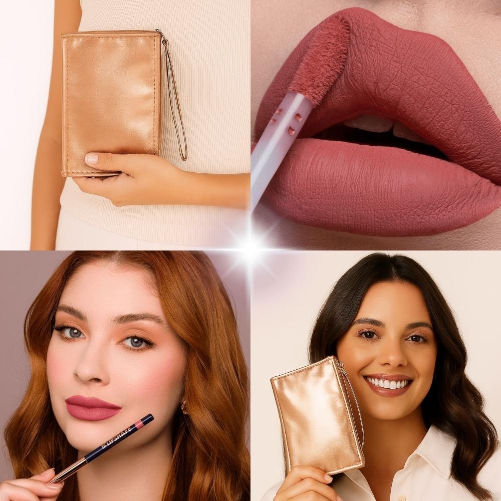 Kit Bruna Tavares Bt: Batom Líquido Victoria e Lapiseira Labial Rose Brown + Mimo Necessaire ÚNICO 5