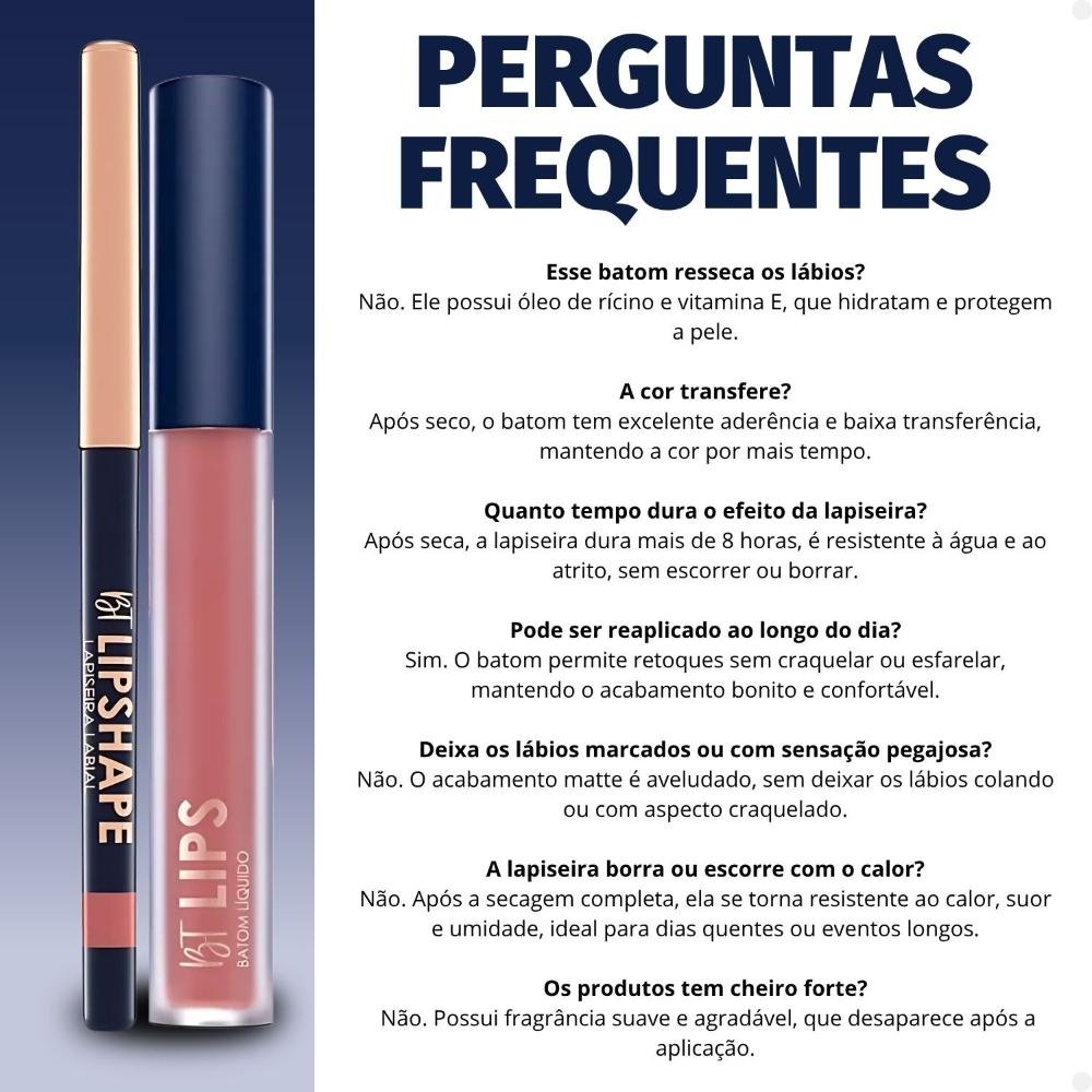 Kit Bruna Tavares Bt: Batom Líquido Victoria e Lapiseira Labial Rose Brown + Mimo Necessaire ÚNICO 7
