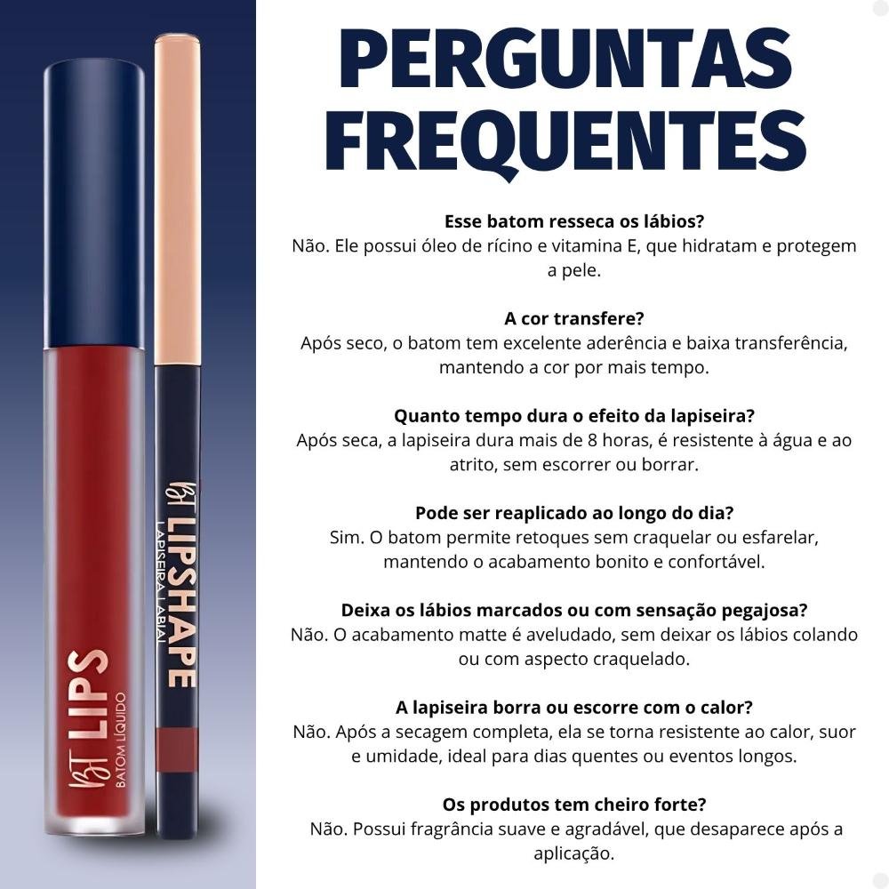Kit Bruna Tavares Bt: Batom Líquido Roberta e Lapiseira Labial Red Carpet + Mimo Necessaire ÚNICO 7