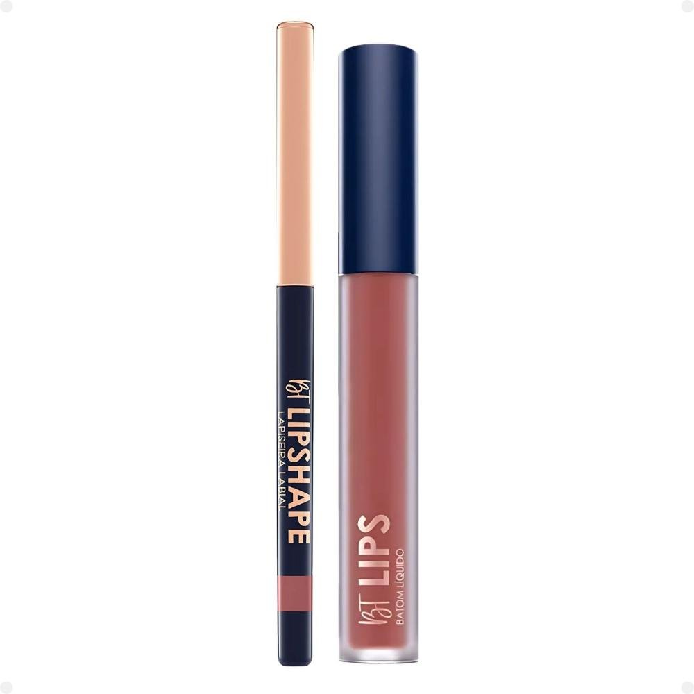 Kit Bruna Tavares Bt: Batom Líquido Gabriela e Lapiseira Labial Marsala + Mimo Necessaire ÚNICO 3