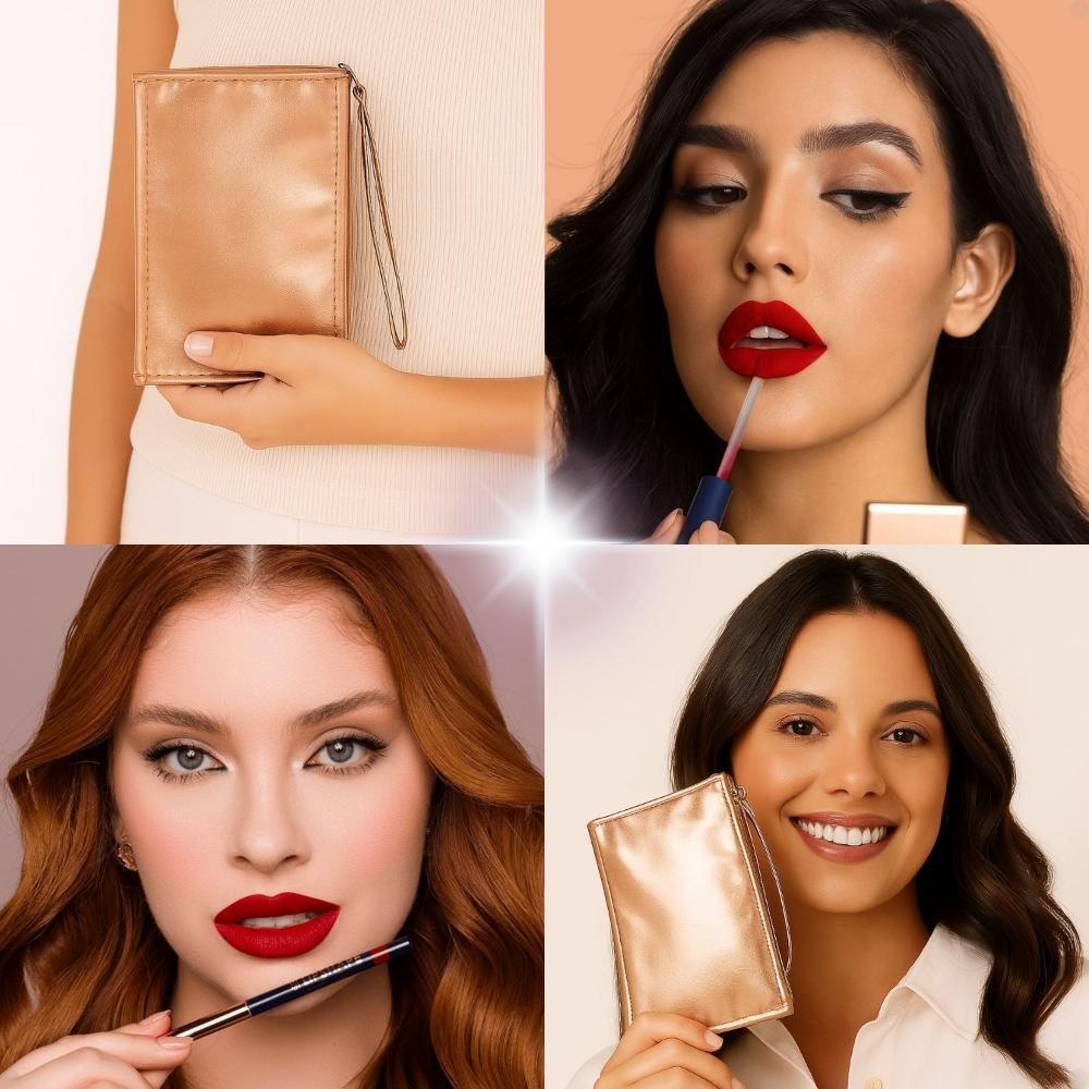 Kit Bruna Tavares Bt: Batom Líquido Bruna e Lapiseira Labial Red Carpet + Necessaire ÚNICO 5