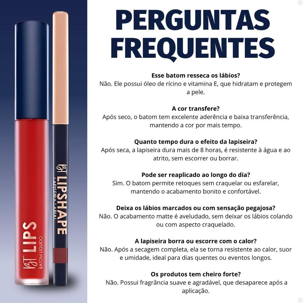 Kit Bruna Tavares Bt: Batom Líquido Bruna e Lapiseira Labial Red Carpet + Necessaire ÚNICO 7