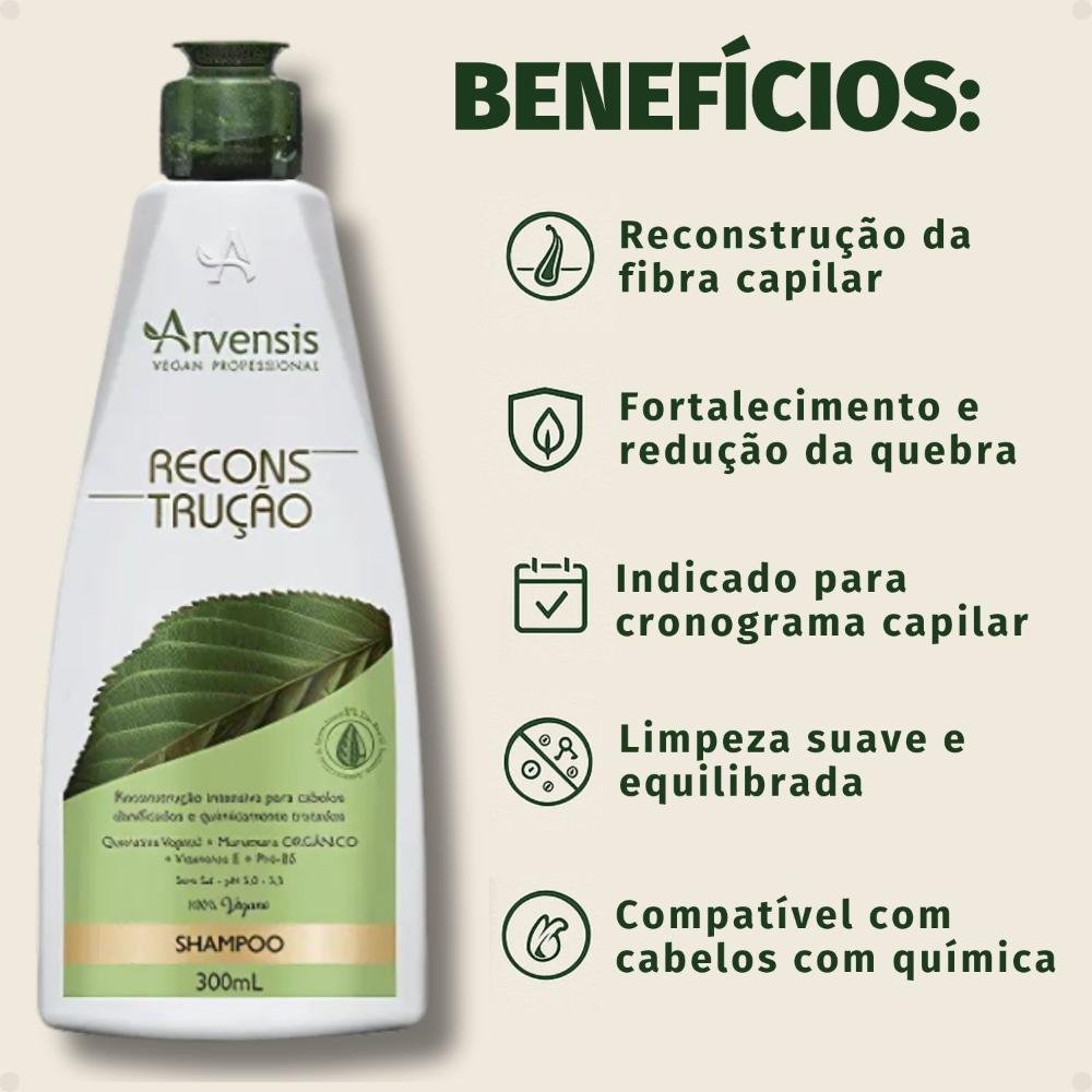 Shampoo Arvensis Reconstrução 300ml 300ml 2