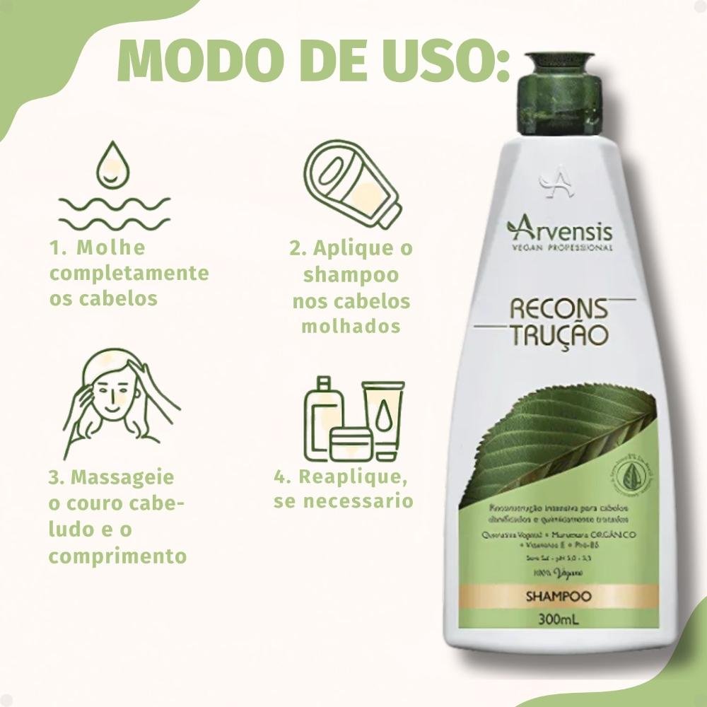 Shampoo Arvensis Reconstrução 300ml 300ml 4