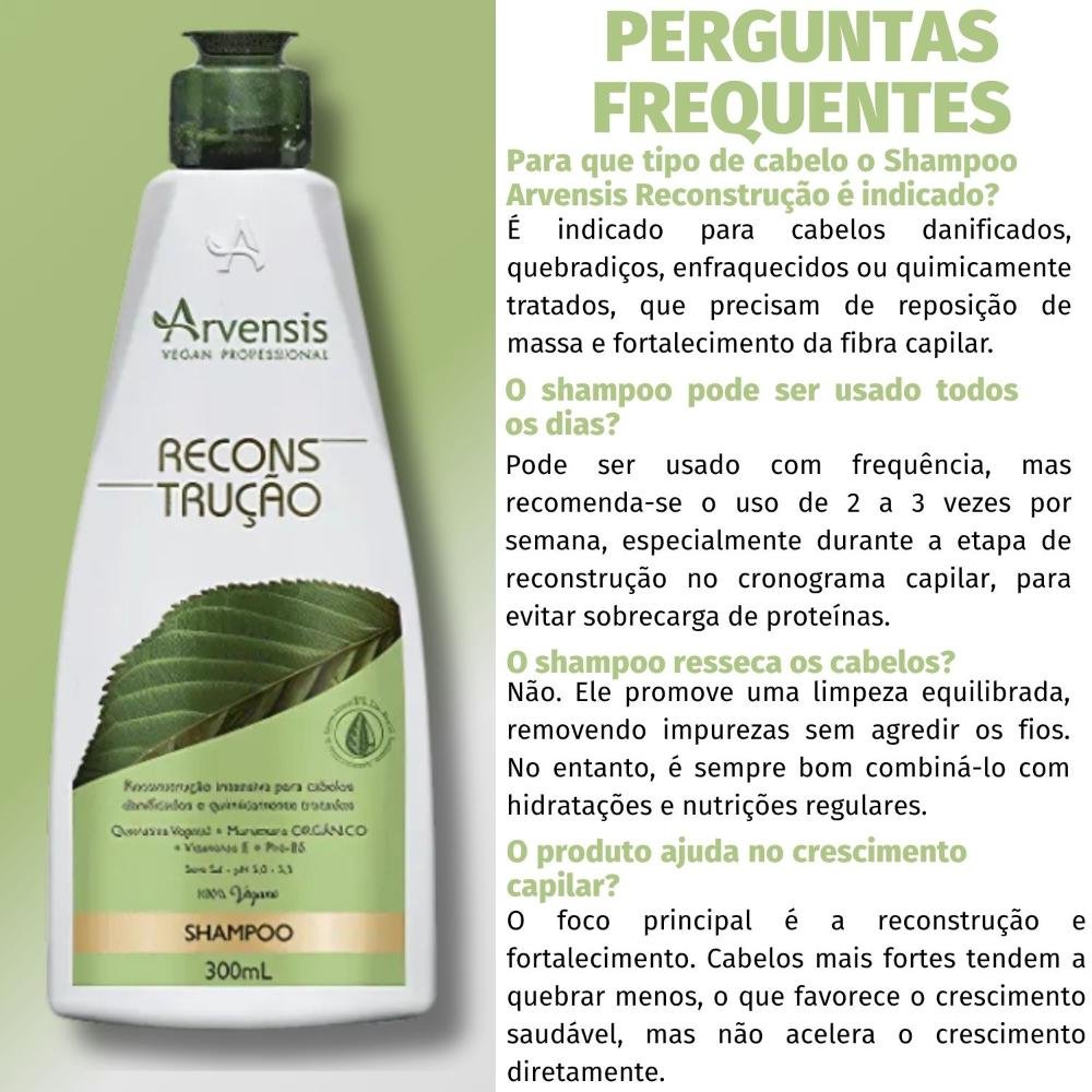 Shampoo Arvensis Reconstrução 300ml 300ml 5