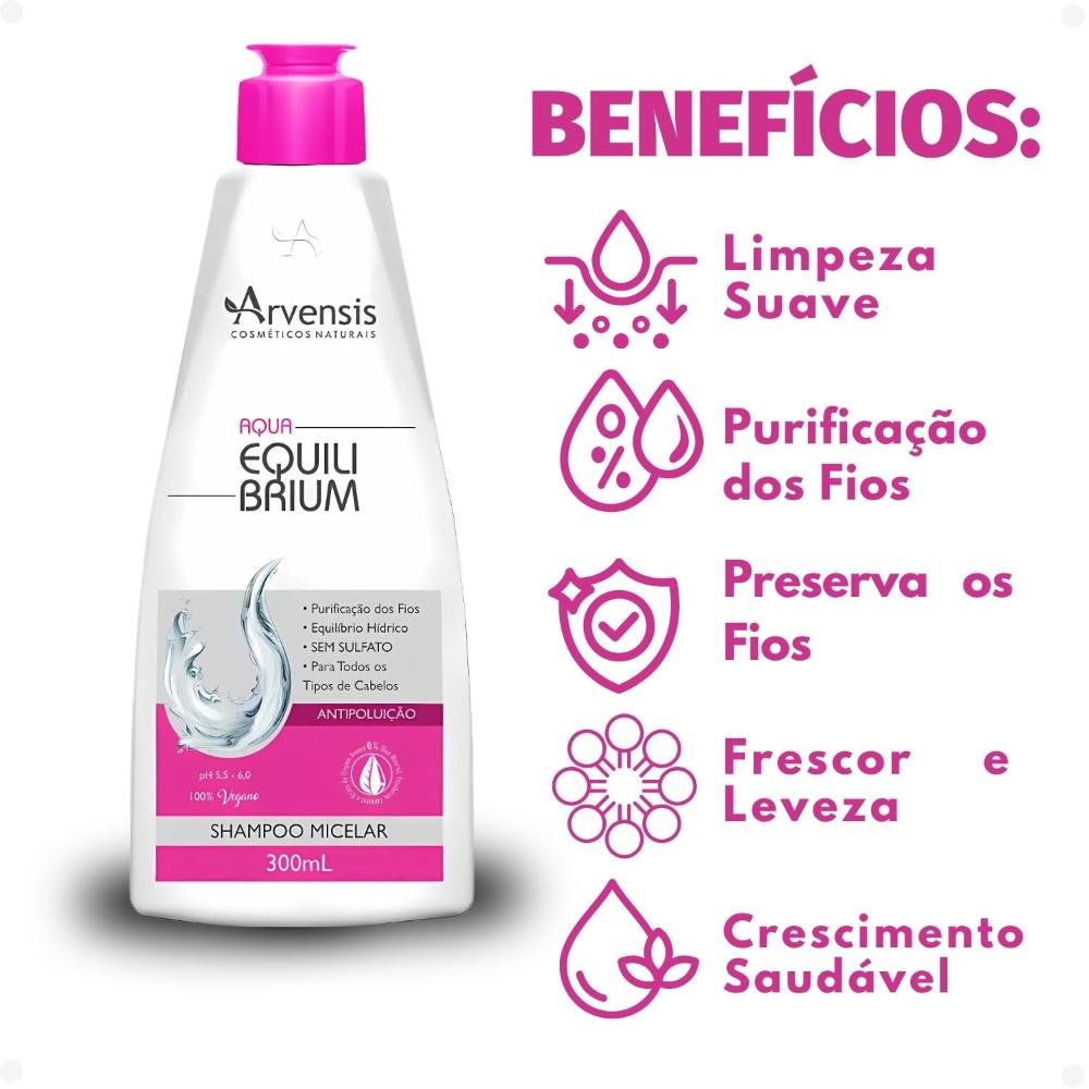 Shampoo Micelar Arvensis Aqua Equilibrium 300ml 300ml 2