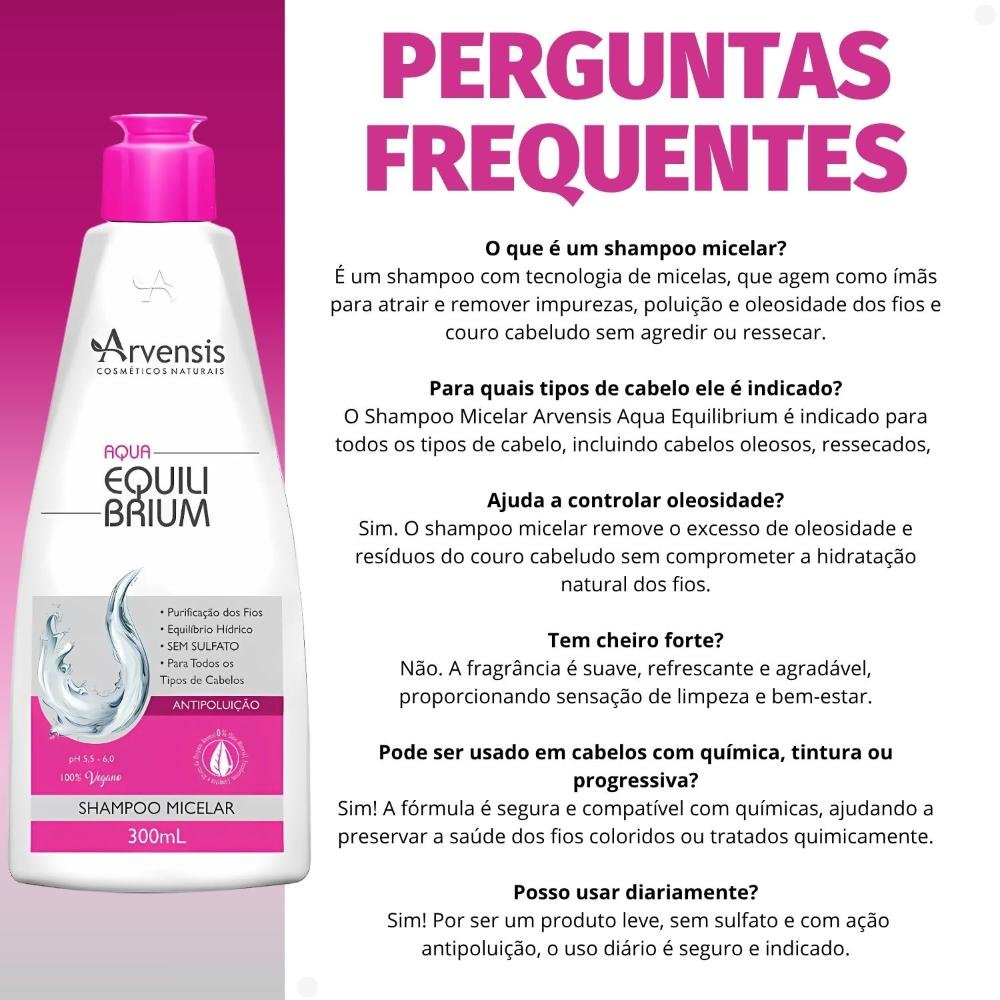 Shampoo Micelar Arvensis Aqua Equilibrium 300ml 300ml 5