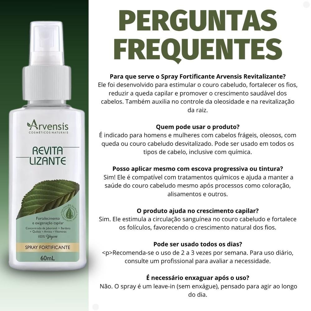Spray Fortificante Arvensis Revitalizante 60ml 60ml 5