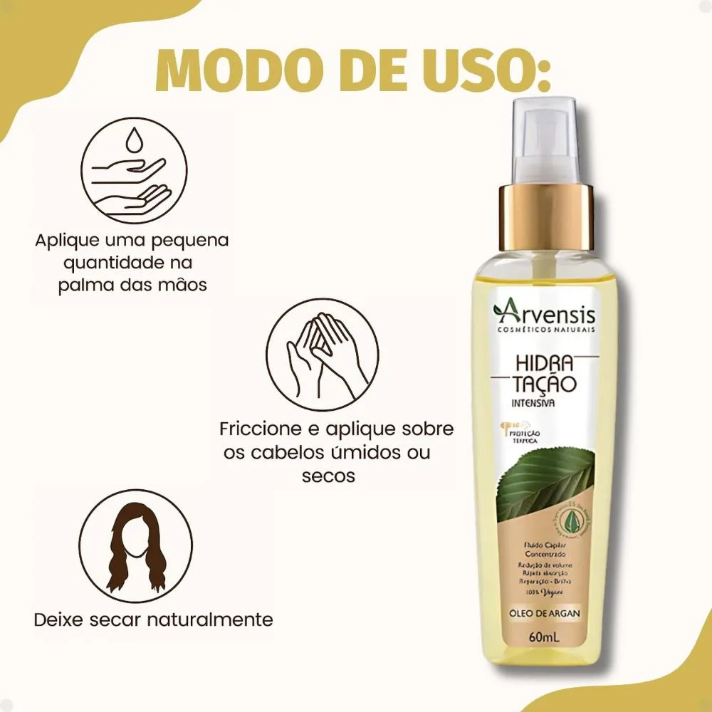 Óleo de Argan Arvensis Hidratação Intensiva 60ml 60ml 4