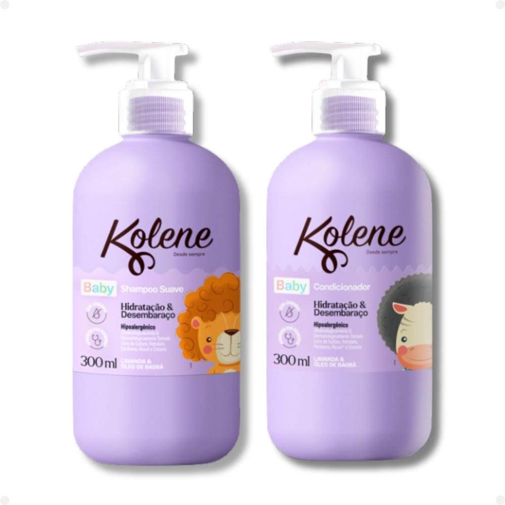 Kit Kolene Baby Hidratação e Desembaraço : Shampoo + Condicionador 300ml ÚNICO 1