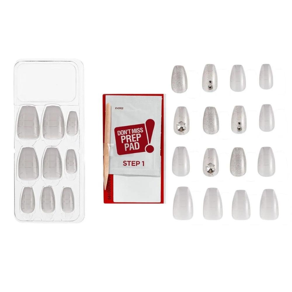 Unhas Autocolantes Kiss Impress Nail Art Legacy Bailarina C/30un Ime02 ÚNICO 3
