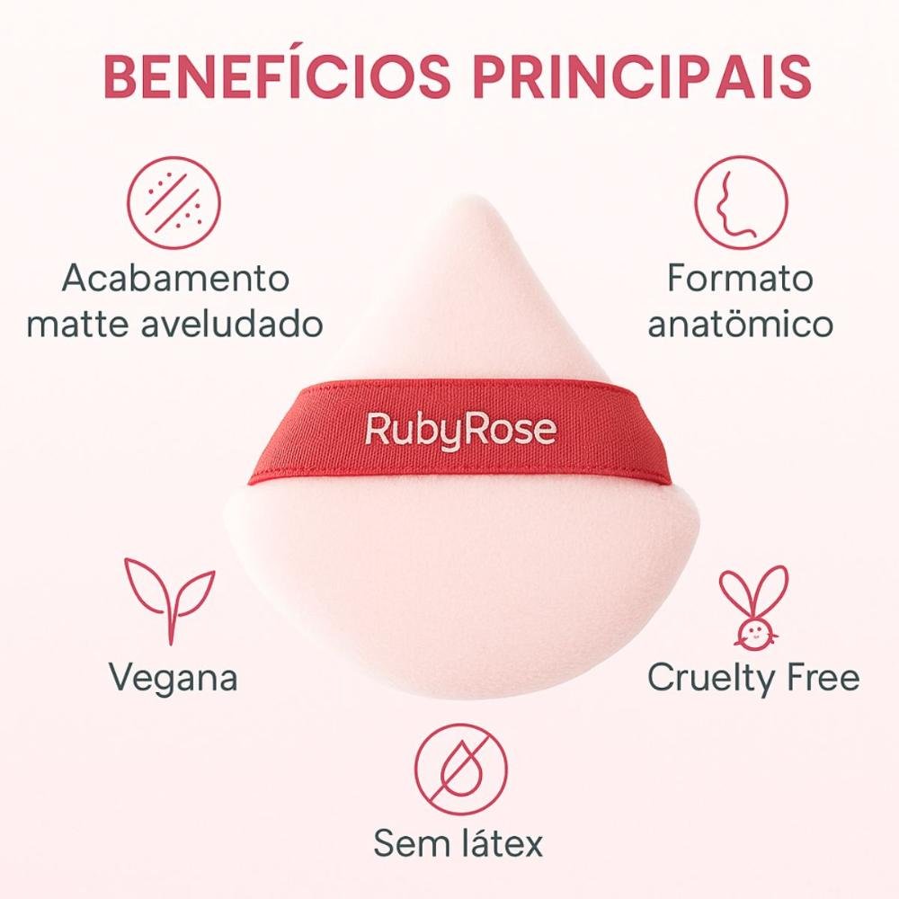 Esponja Para Maquiagem Ruby Rose Cloud Puff Hb-A7004 ÚNICO 2