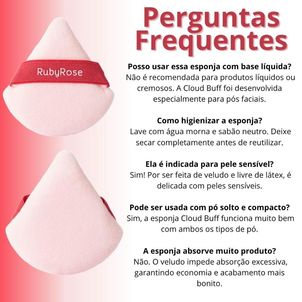 Esponja Para Maquiagem Ruby Rose Cloud Puff Hb-A7004 ÚNICO 6