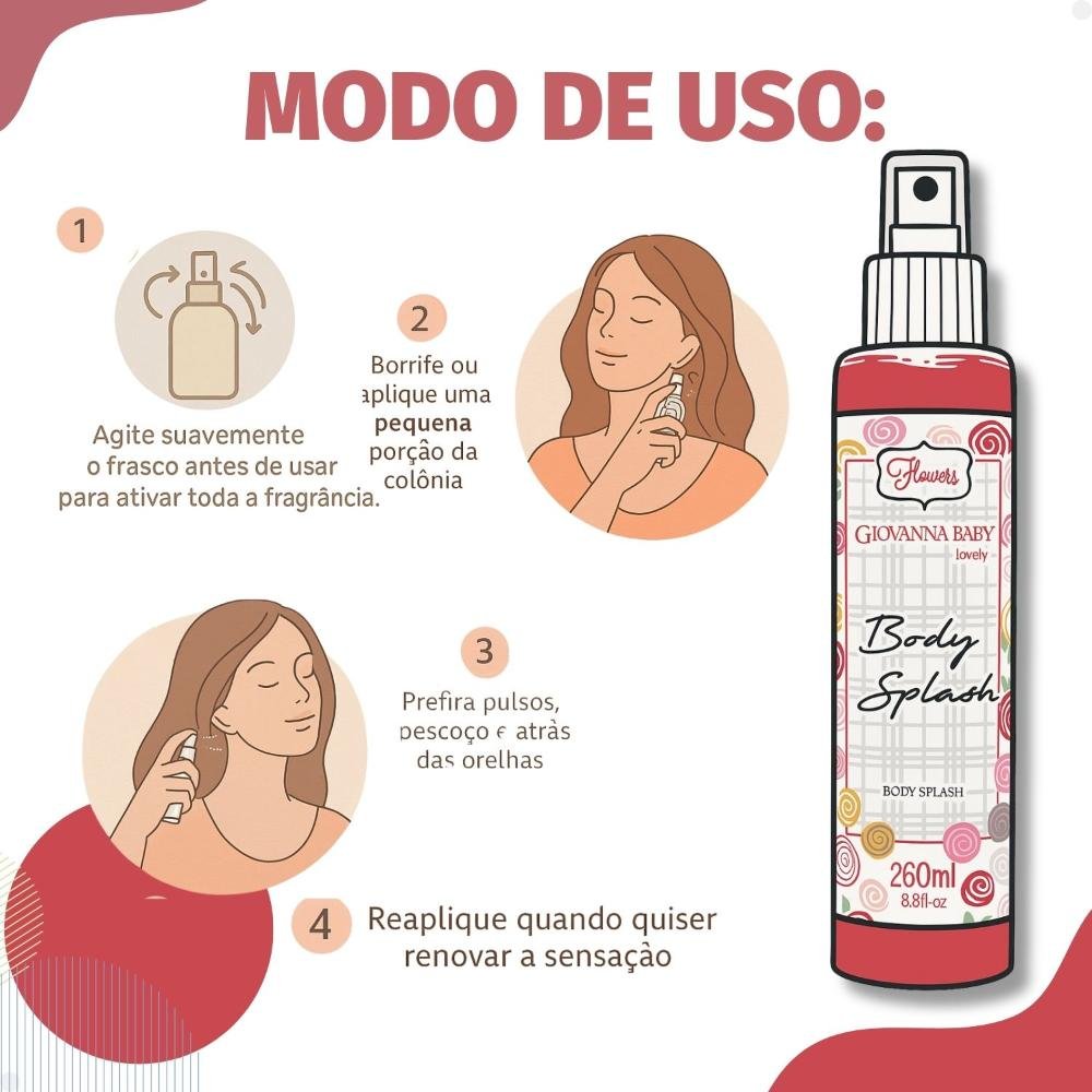 Body Splash Desodorante Giovanna Baby Lovely 260ml 260ml 4