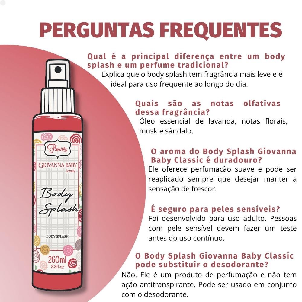 Body Splash Desodorante Giovanna Baby Lovely 260ml 260ml 5