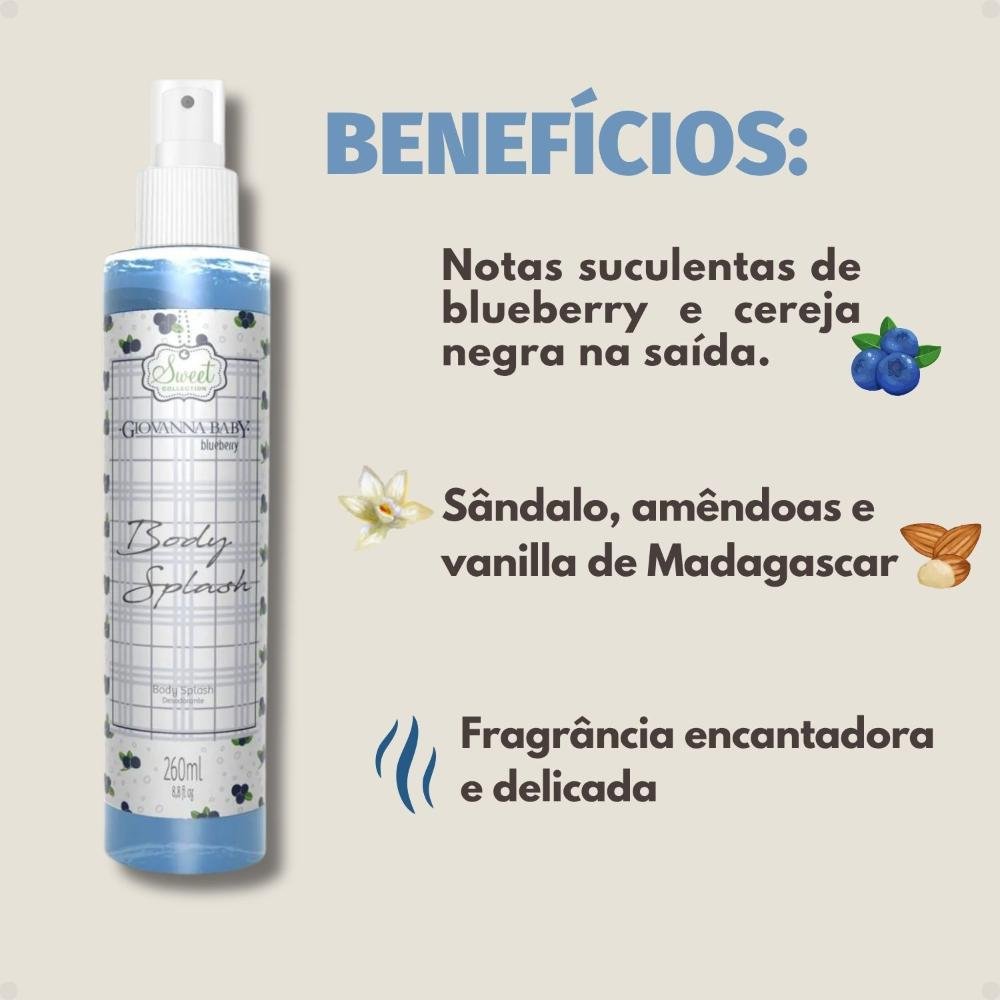 Body Splash Desodorante Giovanna Baby Blueberry 260ml 260ml 2