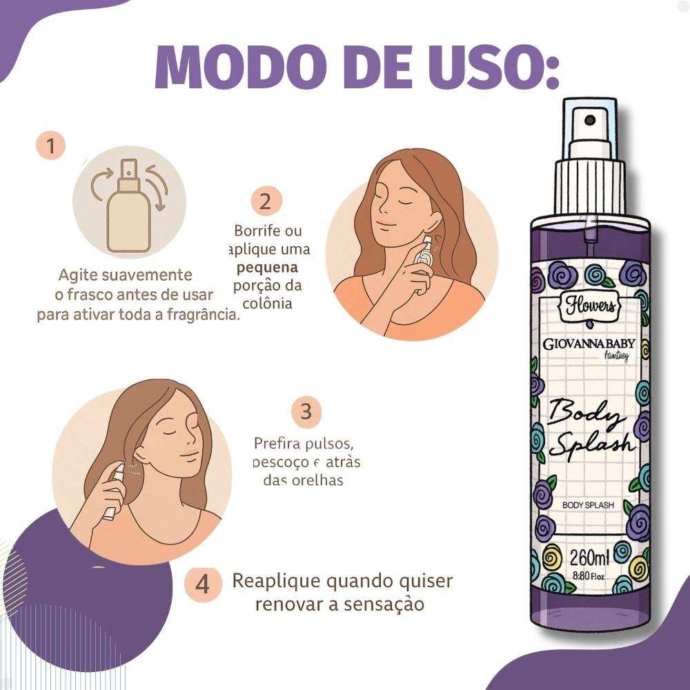 Body Splash Desodorante Giovanna Baby Fantasy 260ml 260ml 4