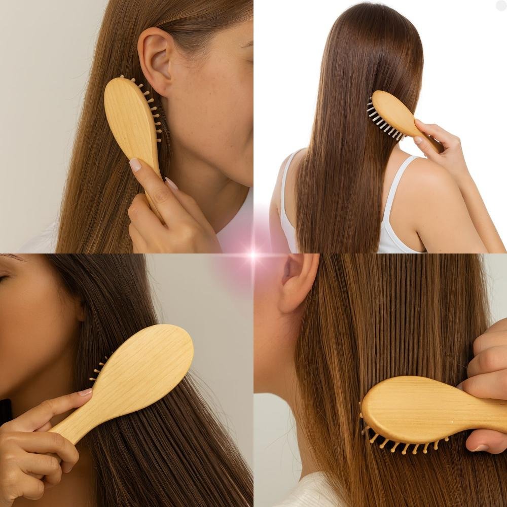 Kit Belliz Escova Madeira: 1 Oval cod.440 e 1 Pequena cod.443 ÚNICO 3